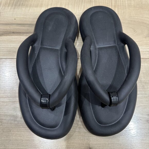 Melissa Shoes Womens Size 6 Platform Flip Flops Sandals‎ 37 EUR Vegan Rubber - Picture 2 of 8